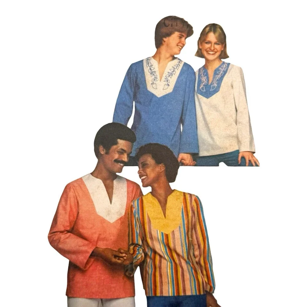 VTG 1977 Simplicity Sewing Pattern Misses Jiffy Pullover Tops Sz 10-12 #8006